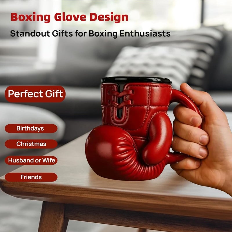 FirFiltr Boxing Glove Stainless Steel Cup,Personalized Coffee Mug with Insulated Handle,Insulated travel coffee tumbler,Funny Boxing Gift Trainers Men Women,for Sports Enthusiast,Birthday, Christmas - Image 4